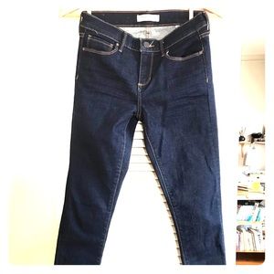 Dark wash skinny jeans